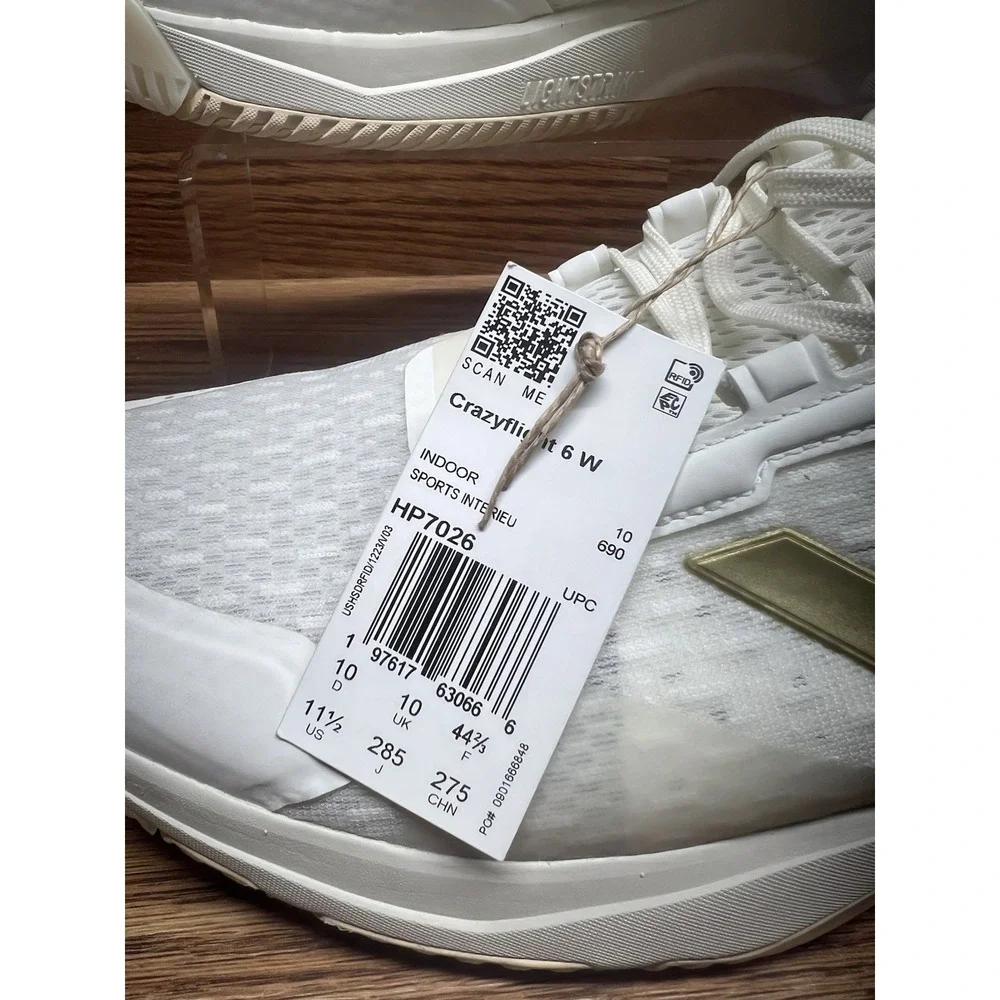 adidas Crazyflight 6 Volleyball Gold HP7026 Mens Size 10.5 / Womens Size 11.5